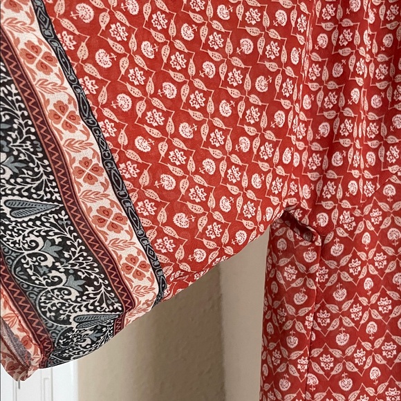 Knox Rose Red and Black Boho Blouse - Picture 6 of 11